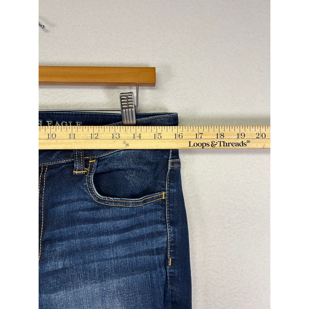 Classic Skinny American Eagle Women 8 Dark Wash Hi-Rise Stretch Jeggings - Picture 8 of 11